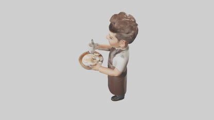 Cartoon Barista model 3D model