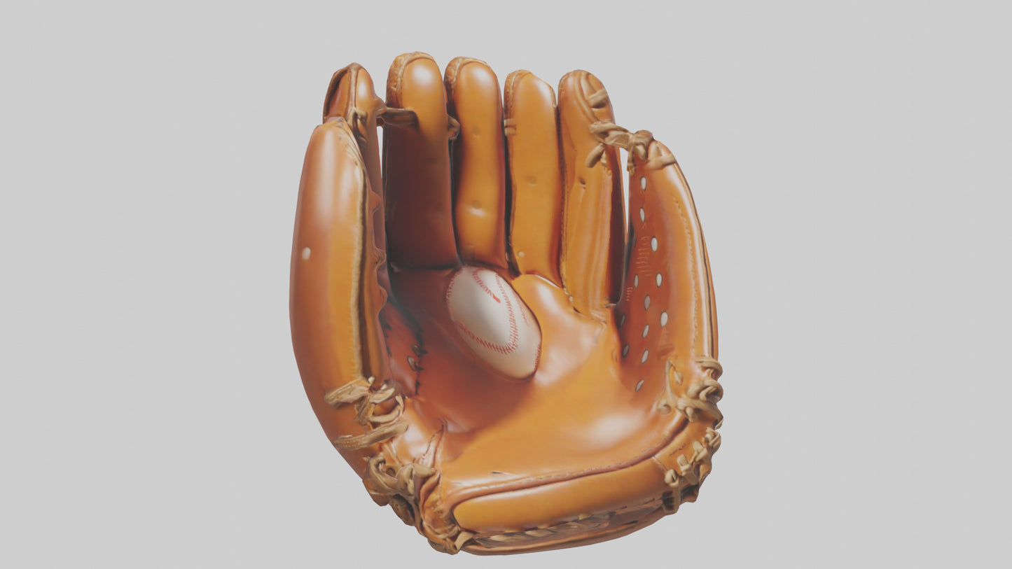 Cartoon Baseball Glove model 3D model