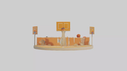 Cartoon Basketball Court model 3D model