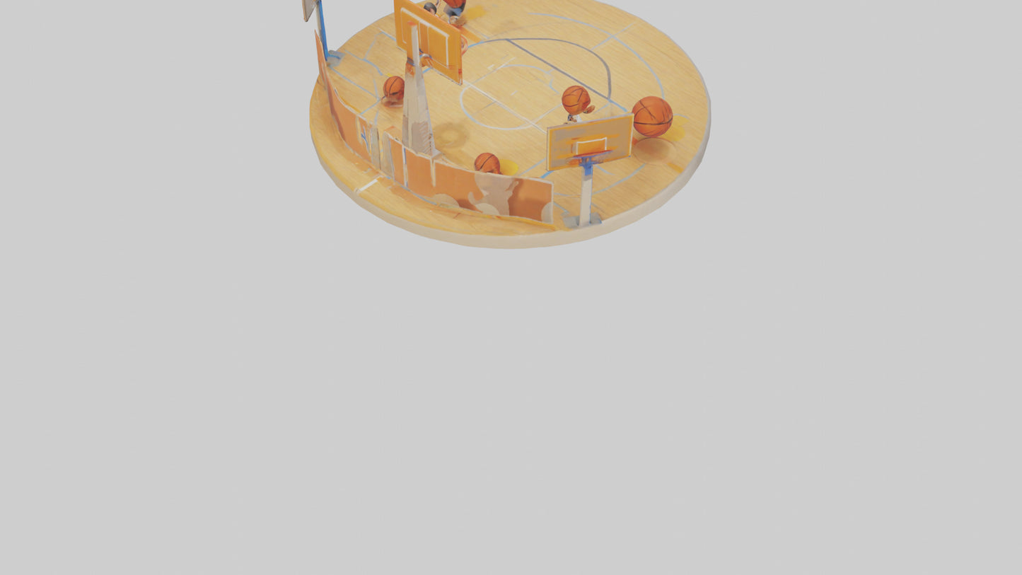 Cartoon Basketball Court model 3D model