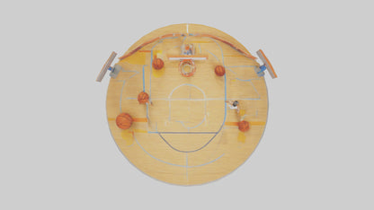 Cartoon Basketball Court model 3D model