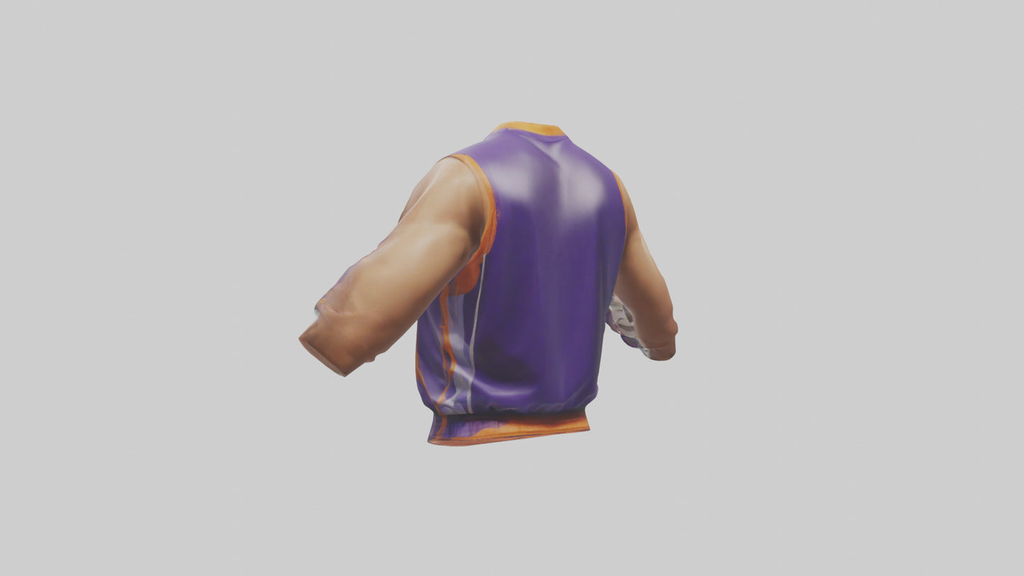 Cartoon Basketball Jersey model 3D model