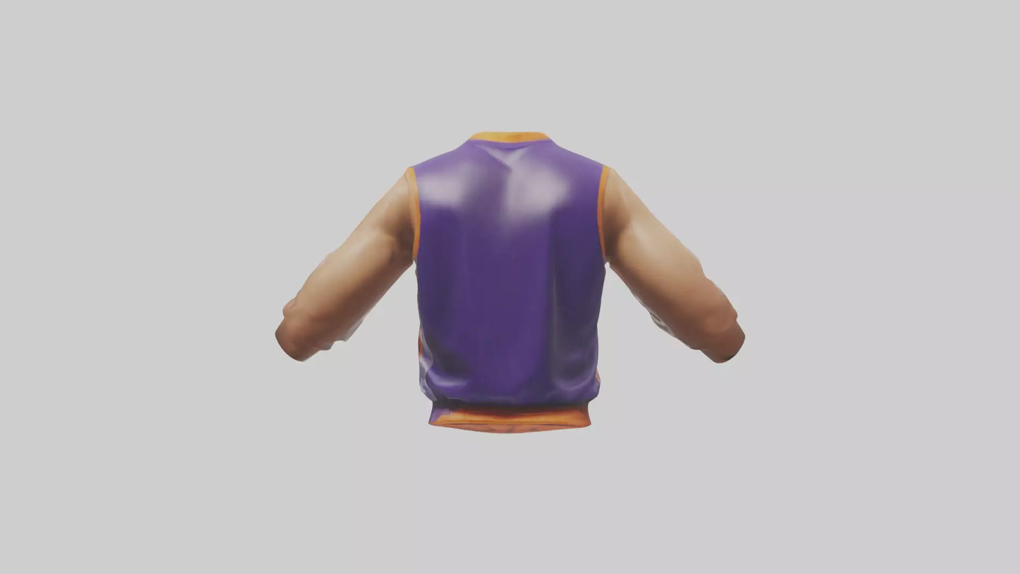 Cartoon Basketball Jersey model 3D model