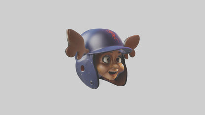 Cartoon Batting Helmet model 3D model