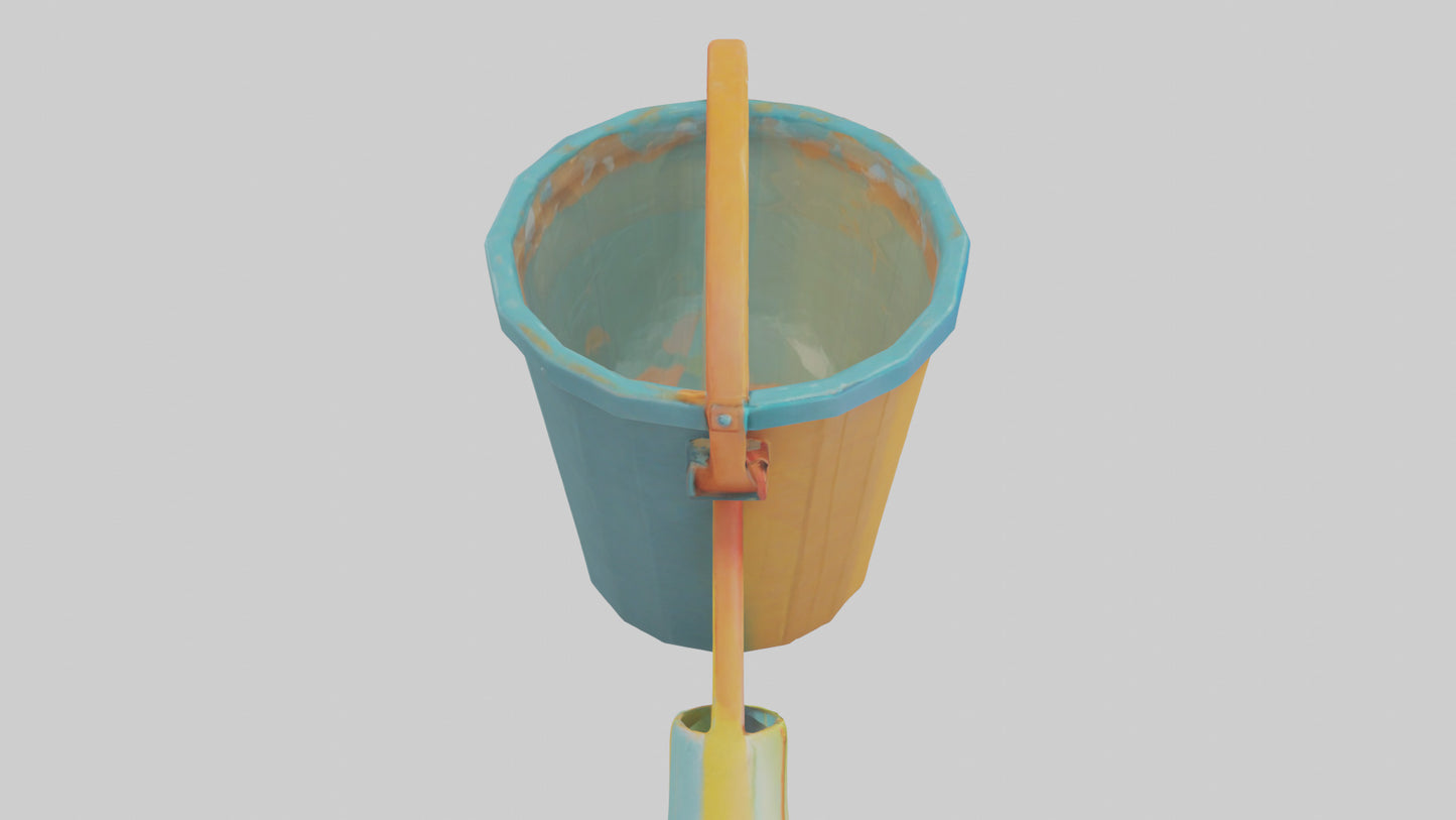 Cartoon Beach Bucket model 3D model