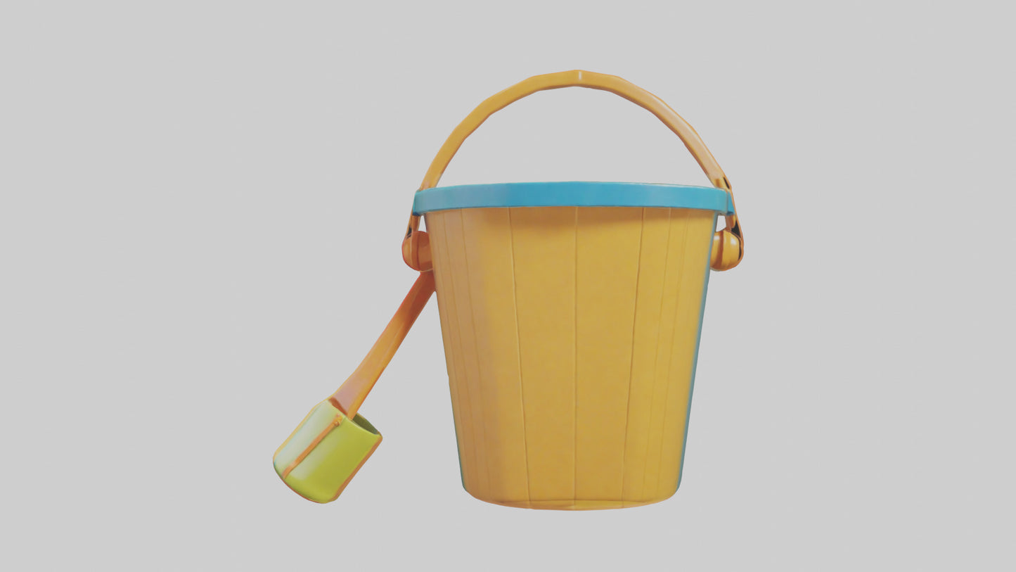 Cartoon Beach Bucket model 3D model