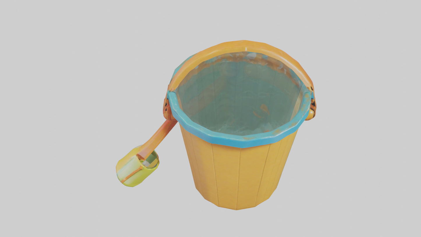 Cartoon Beach Bucket model 3D model