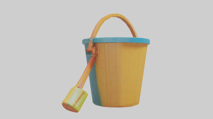 Cartoon Beach Bucket model 3D model