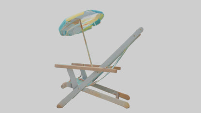 Cartoon Beach Chair model 3D model