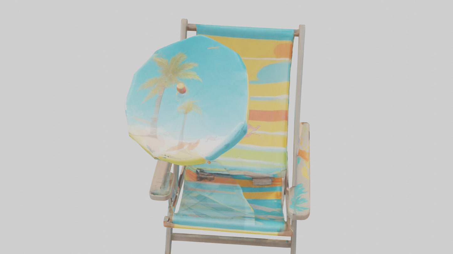 Cartoon Beach Chair model 3D model