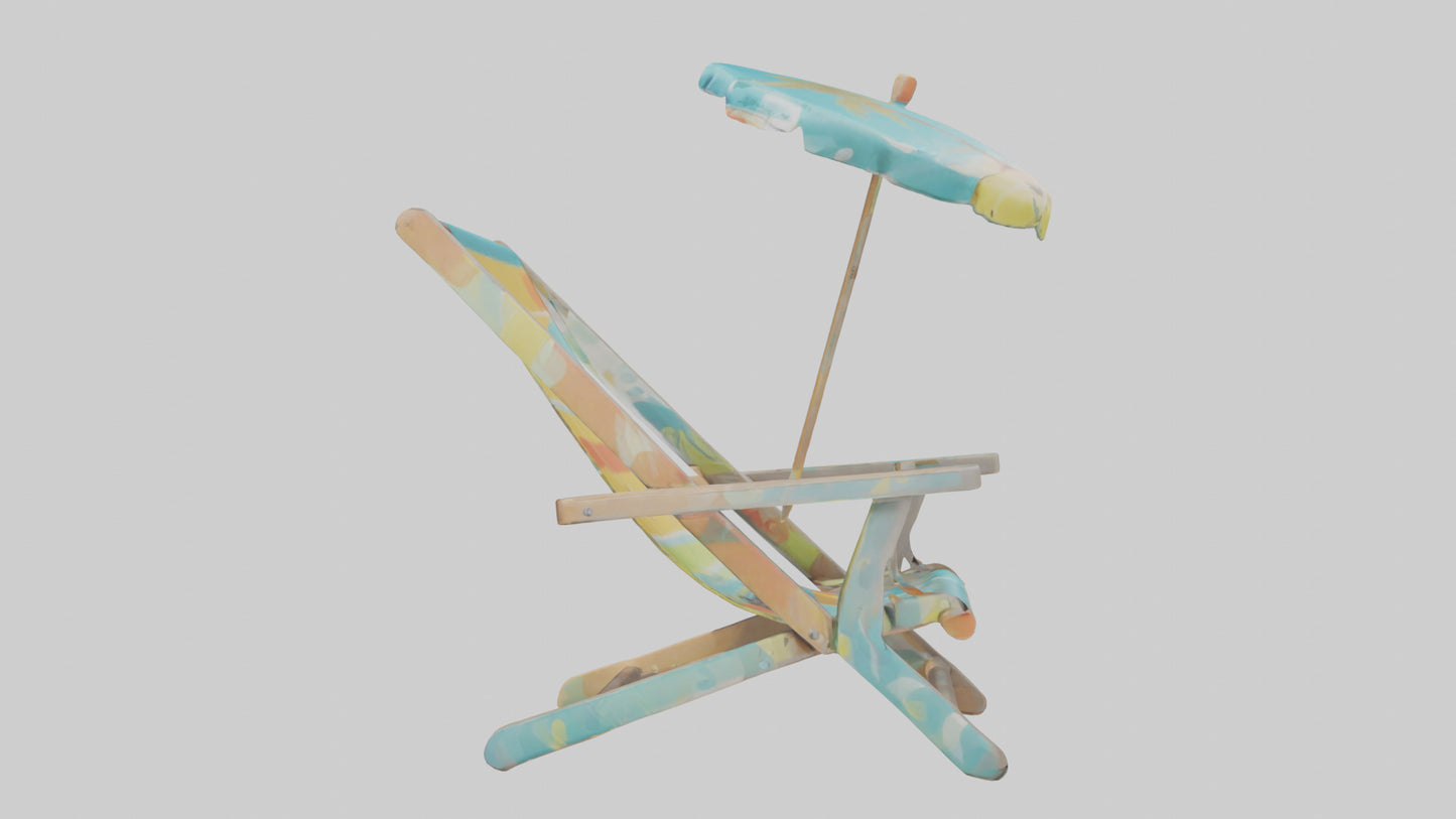 Cartoon Beach Chair model 3D model