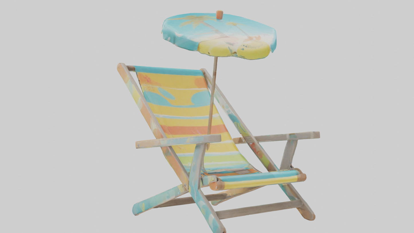 Cartoon Beach Chair model 3D model