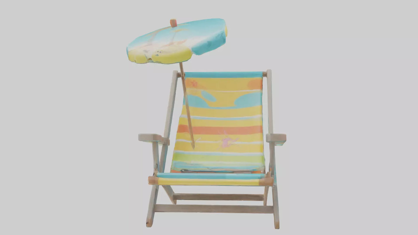Cartoon Beach Chair model 3D model