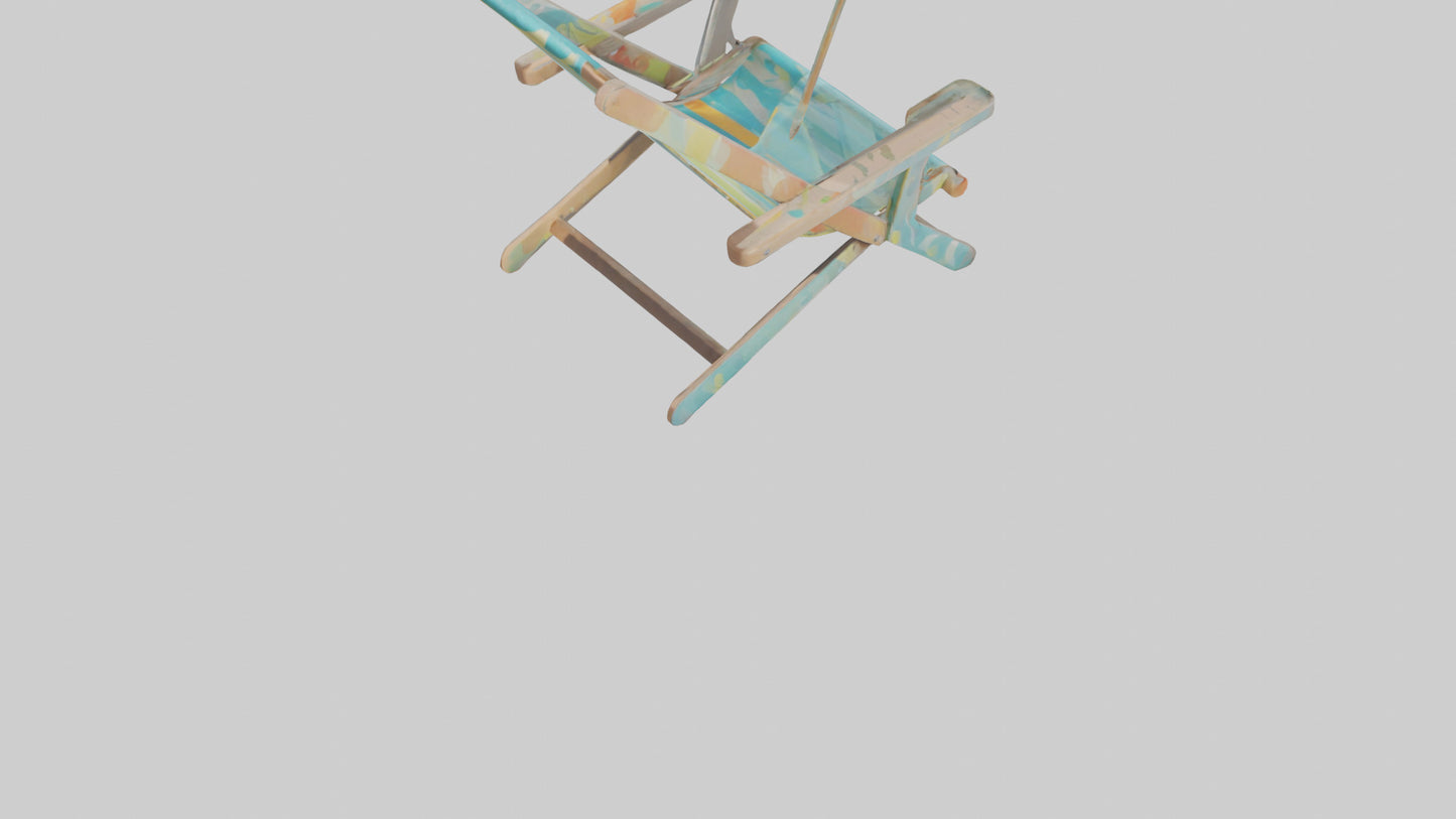 Cartoon Beach Chair model 3D model