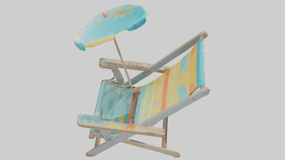 Cartoon Beach Chair model 3D model