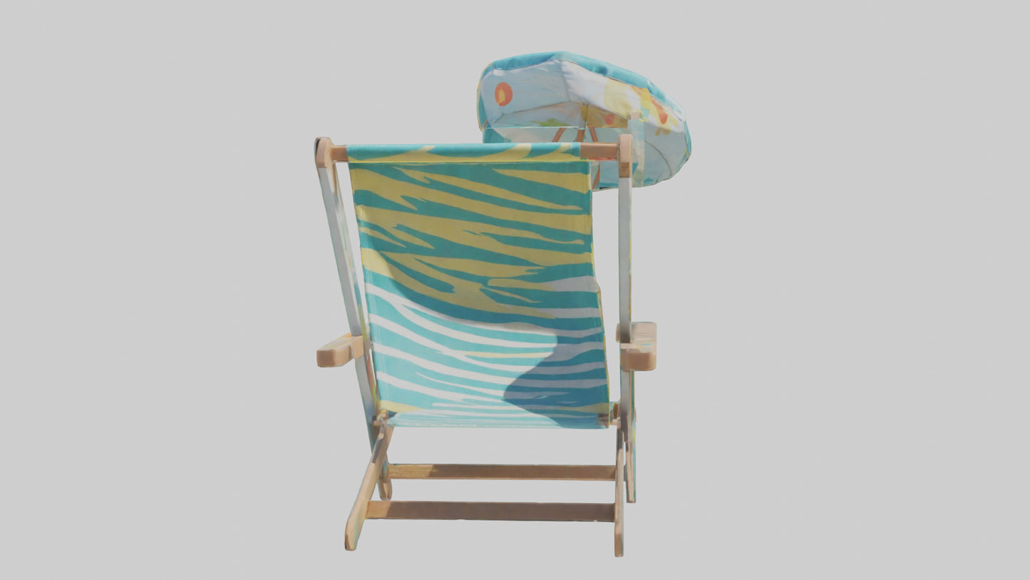 Cartoon Beach Chair model 3D model