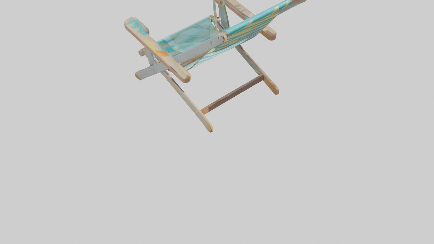 Cartoon Beach Chair model 3D model