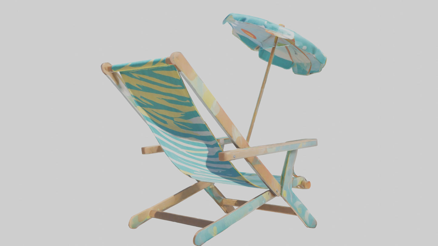Cartoon Beach Chair model 3D model