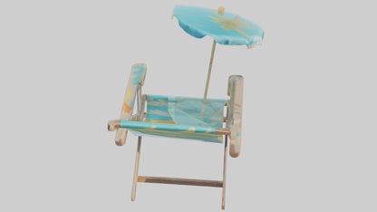 Cartoon Beach Chair model 3D model