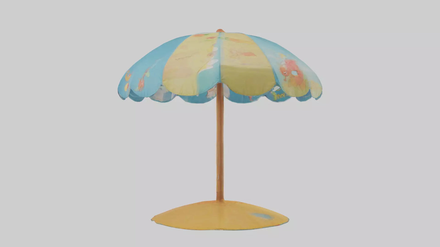 Cartoon Beach Umbrella model 3D model