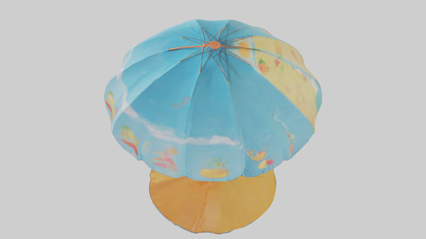 Cartoon Beach Umbrella model 3D model