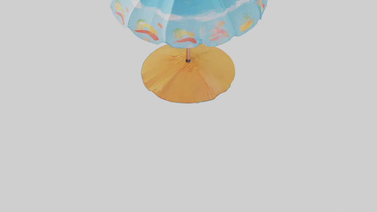 Cartoon Beach Umbrella model 3D model