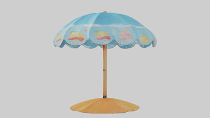 Cartoon Beach Umbrella model 3D model
