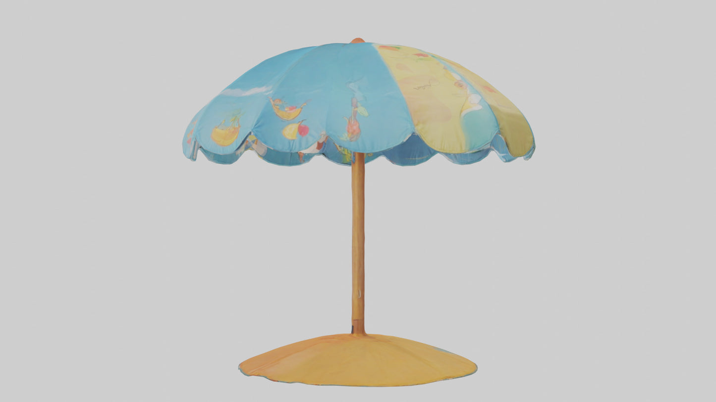 Cartoon Beach Umbrella model 3D model