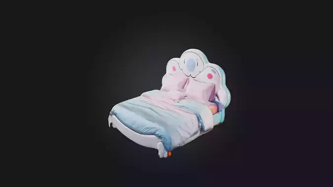 3D model Cartoon Bed VR / AR / low-poly