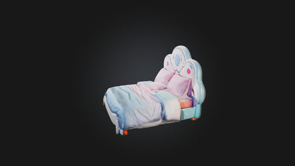3D model Cartoon Bed VR / AR / low-poly