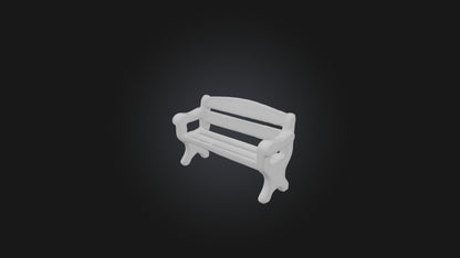 Cartoon Bench 3D model