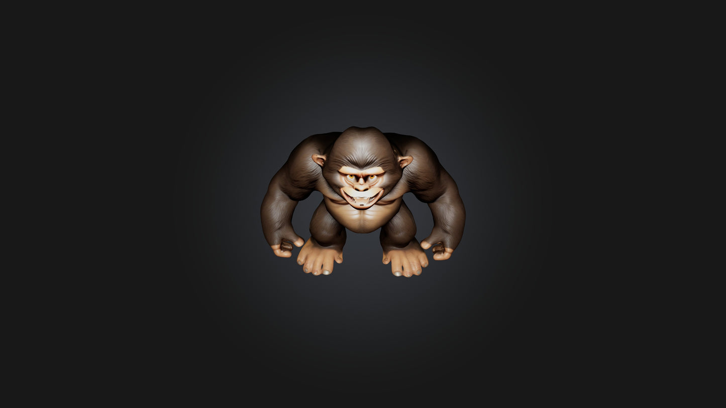 3D model Cartoon Bigfoot VR / AR / low-poly