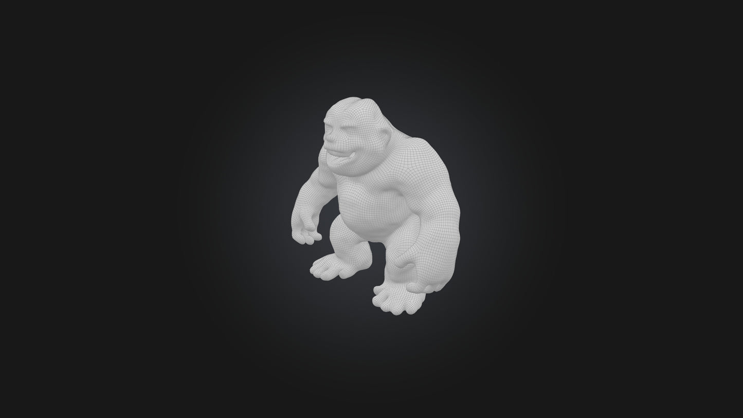 3D model Cartoon Bigfoot VR / AR / low-poly