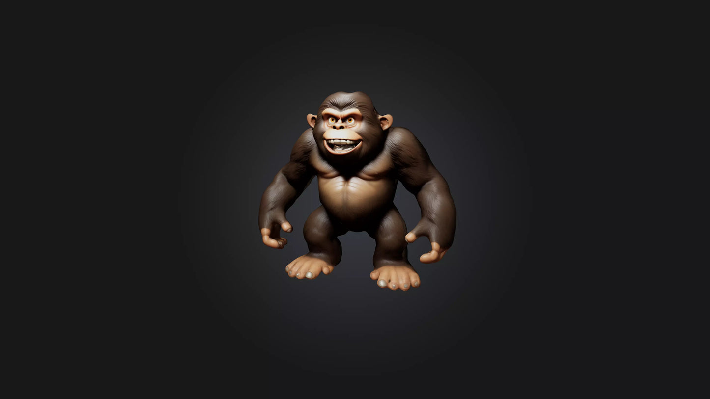 3D model Cartoon Bigfoot VR / AR / low-poly