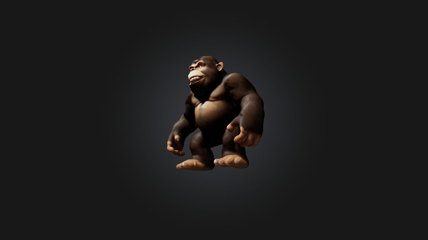 3D model Cartoon Bigfoot VR / AR / low-poly