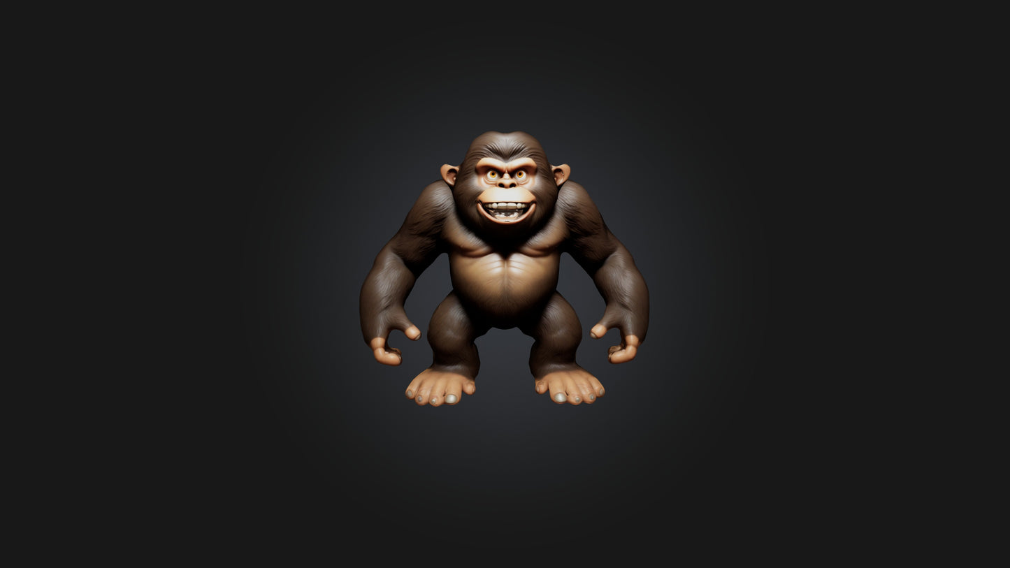 3D model Cartoon Bigfoot VR / AR / low-poly