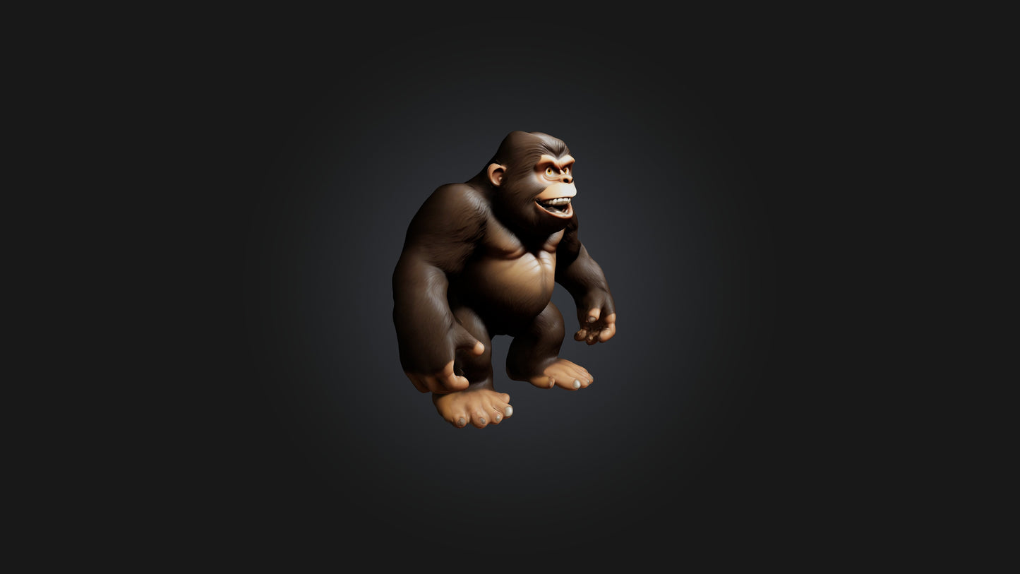 3D model Cartoon Bigfoot VR / AR / low-poly
