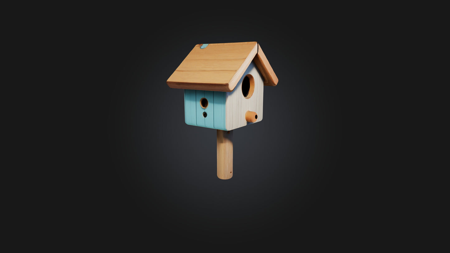 Cartoon Birdhouse 3D model