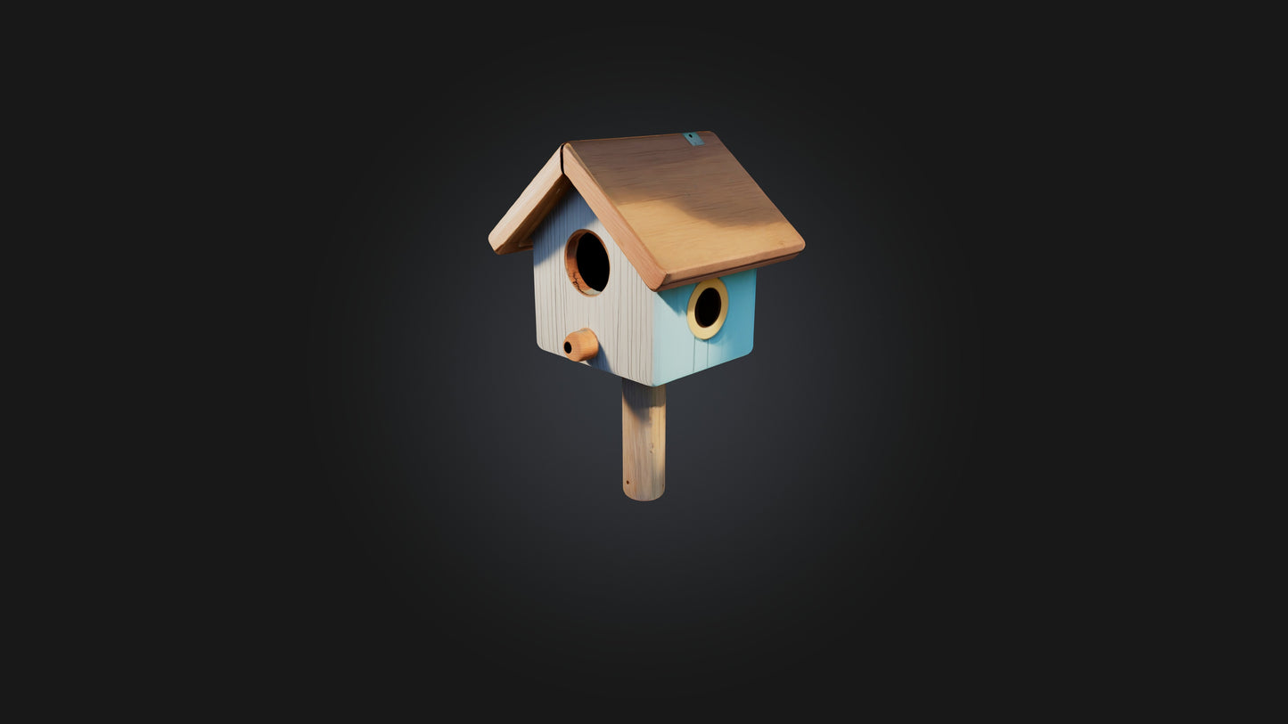 Cartoon Birdhouse 3D model
