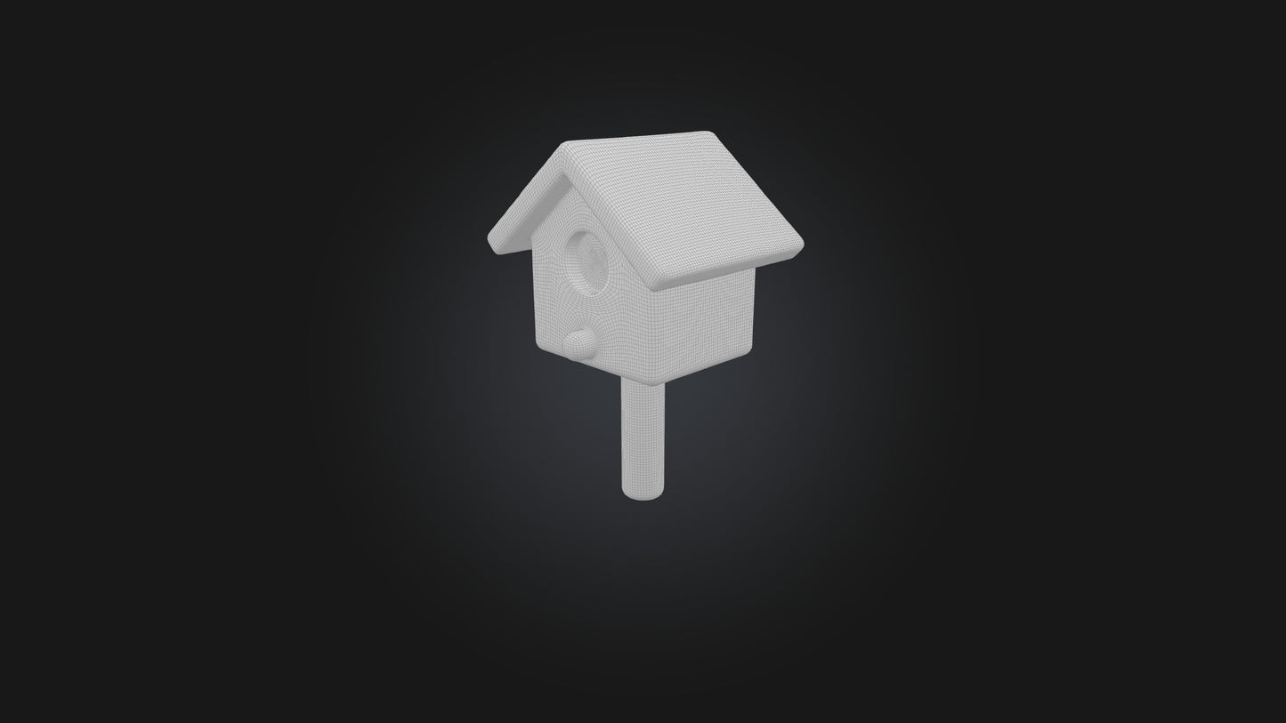 Cartoon Birdhouse 3D model