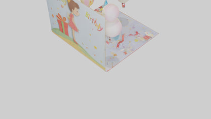 Cartoon Birthday Card model 3D model