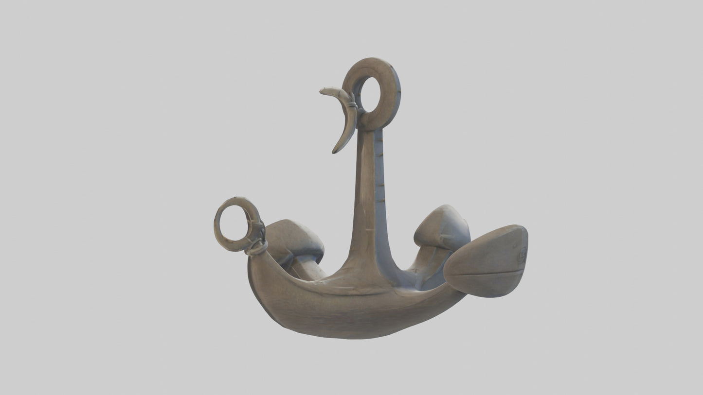 Cartoon Boat Anchor model 3D model