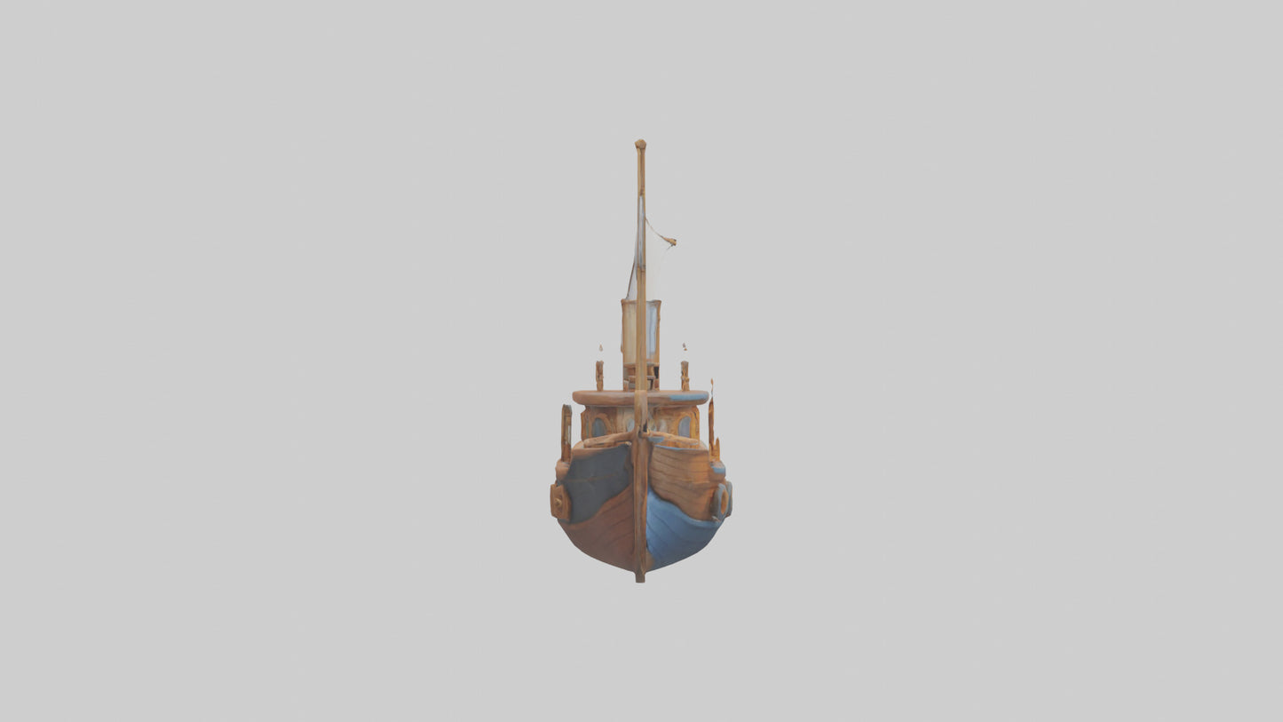 Cartoon Boat model 3D model