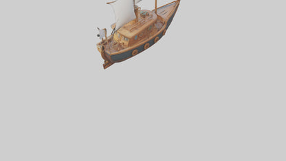 Cartoon Boat model 3D model