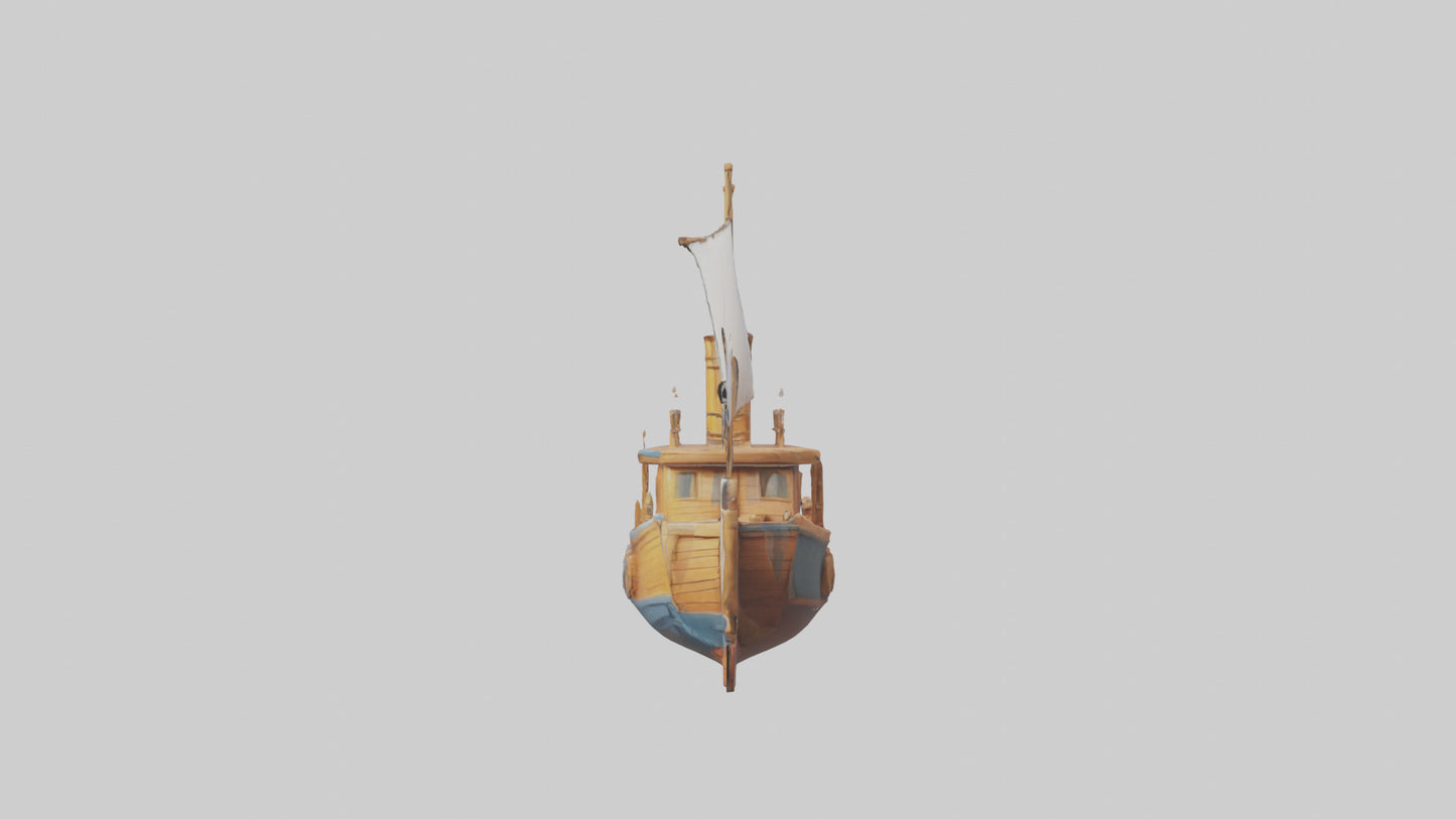 Cartoon Boat model 3D model