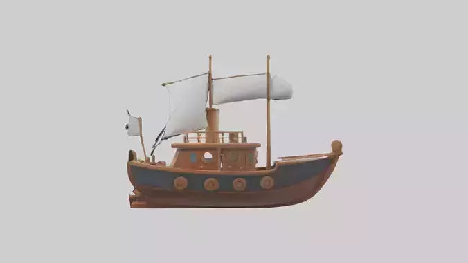 Cartoon Boat model 3D model