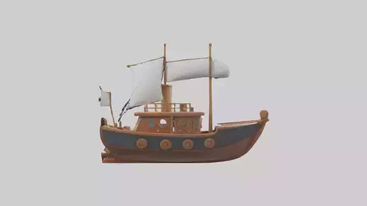 Cartoon Boat model 3D model