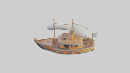 Cartoon Boat model 3D model