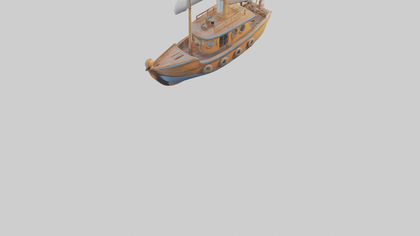 Cartoon Boat model 3D model