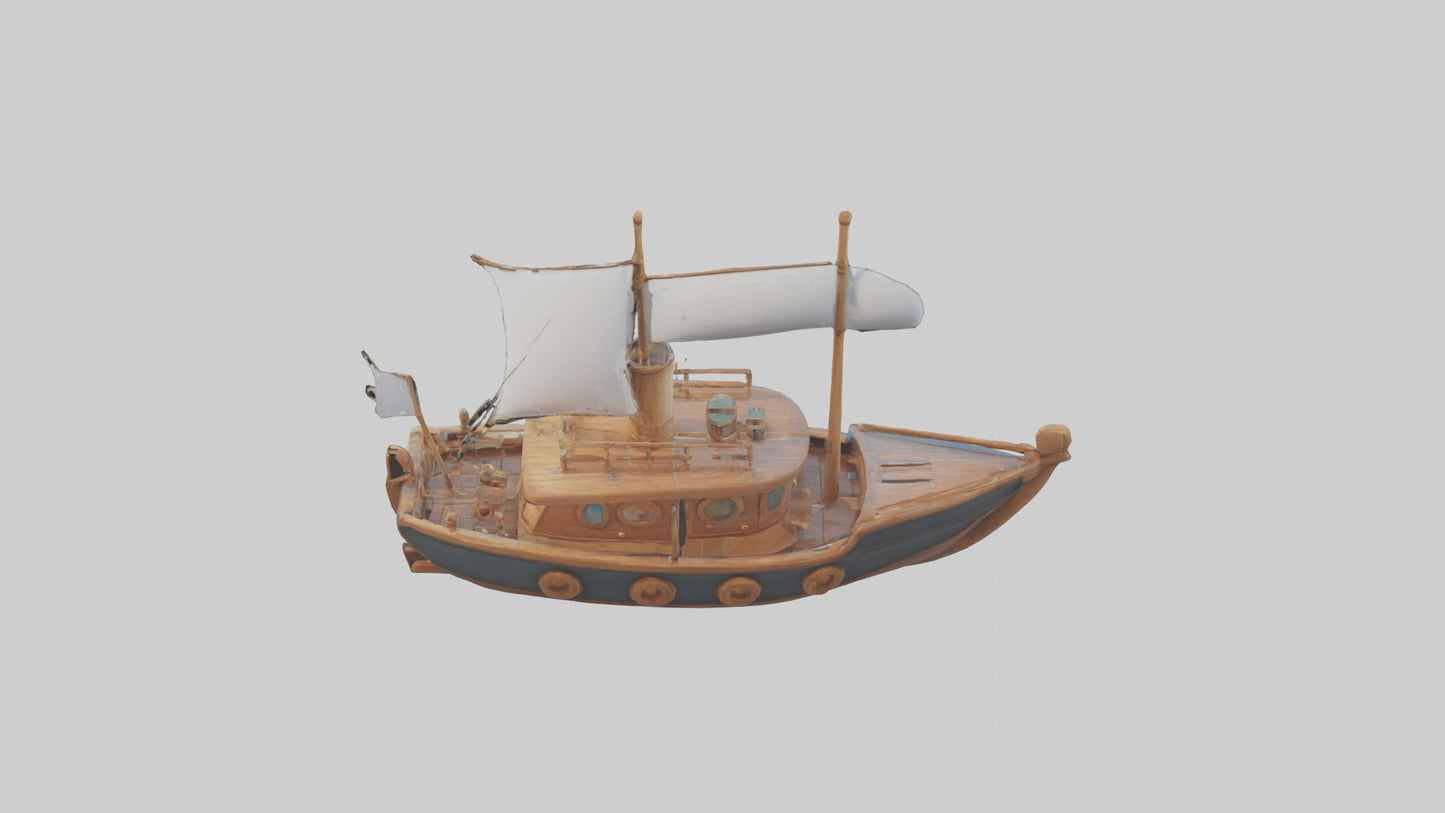 Cartoon Boat model 3D model